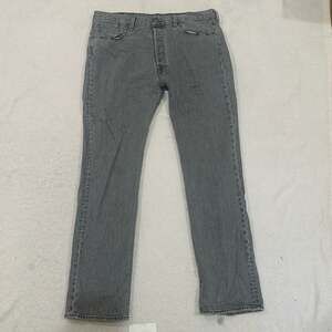Levi's 501 Original Fit Button Fly Grey Denim Jeans W38 L34